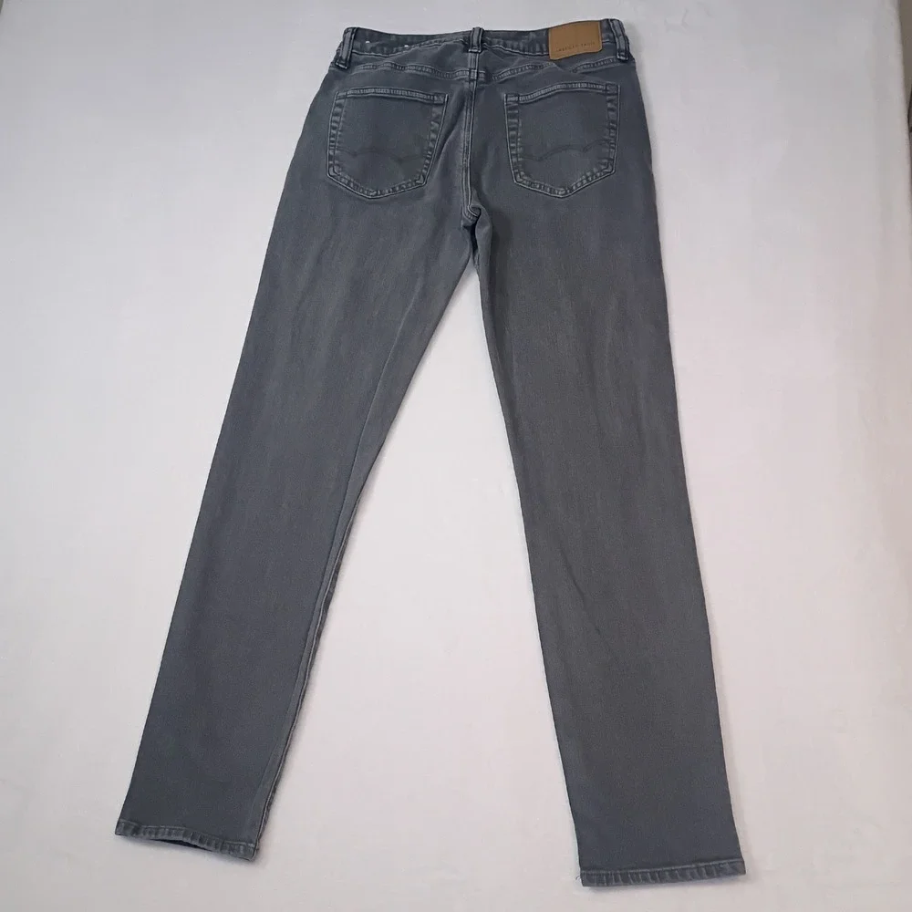 American Eagle Athletic Fit Jeans Mens 30x34 Charcoal Gray Stretch Denim